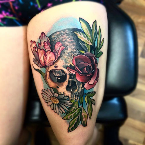 Badass Flower Tattoos