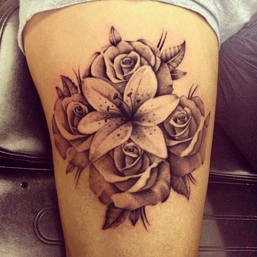 Rose and Lily Tattoo