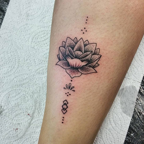 Simple Lotus Flower Tattoo Designs