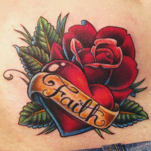 Rose Tattoo with Name
