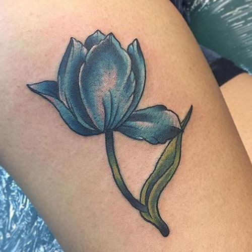 Blue Flower Tattoos