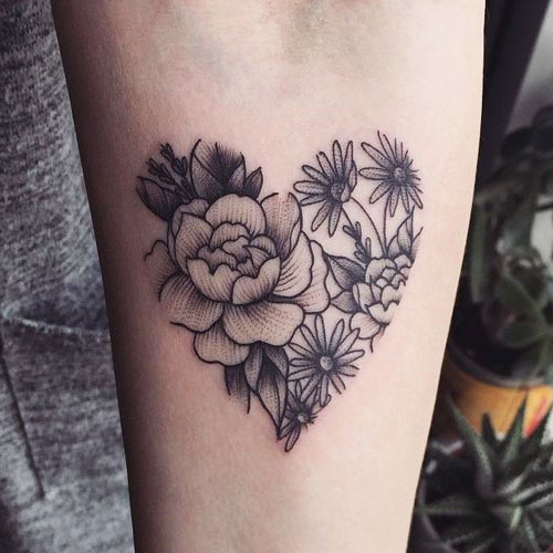Outline Flower Tattoos