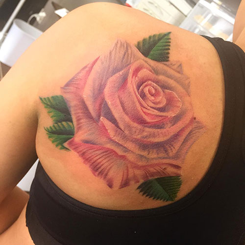 Pink Rose Tattoo Designs