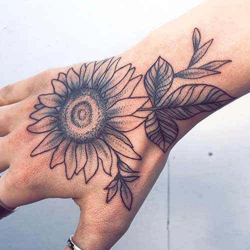 Flower Hand Tattoos