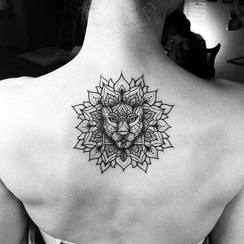 Cute Flower Upper Back Tattoos