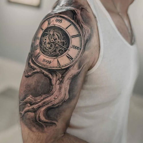 Clock Tattoo Sleeve