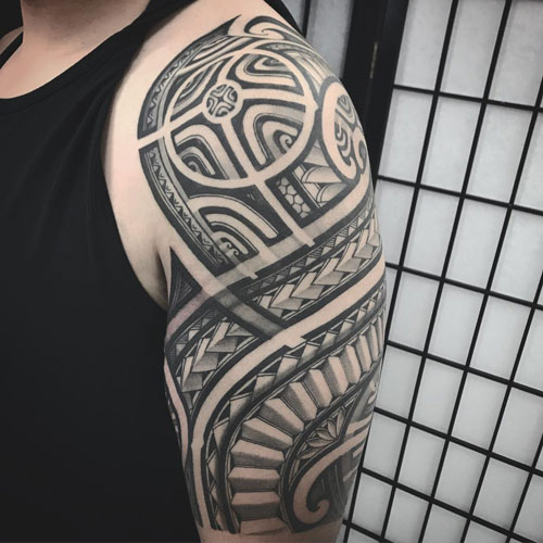Cool Tribal Designs Half Sleeve Tattoo