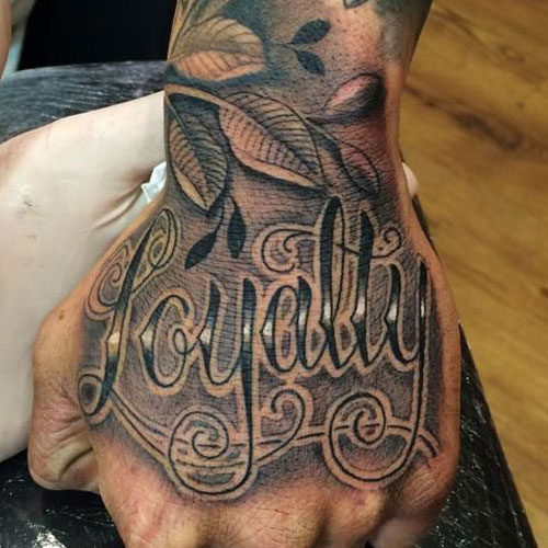 Top of Hand Tattoo