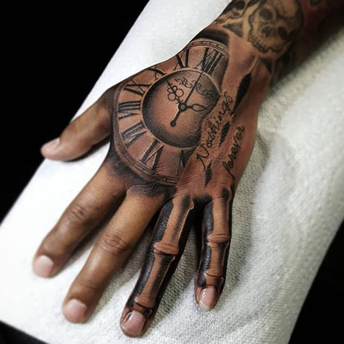 Bone Hand Tattoo
