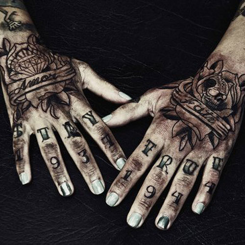 Top of Hand Tattoo