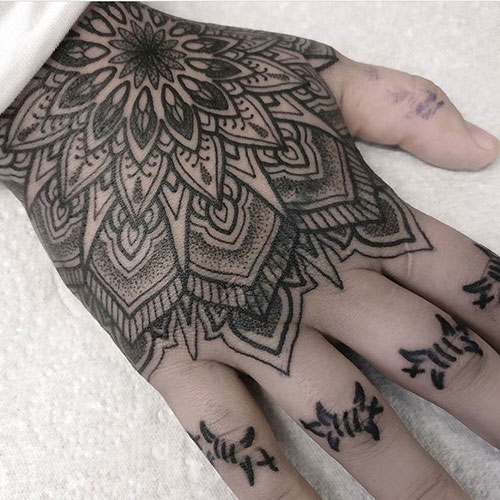 Mandala Hand Tattoo