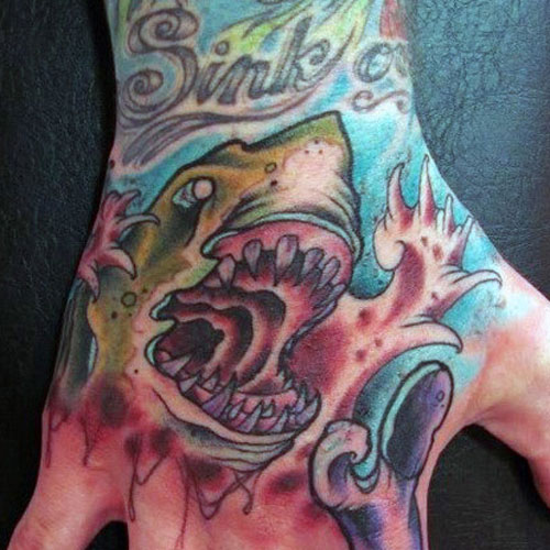 Hand Tattoos For Men - Shark