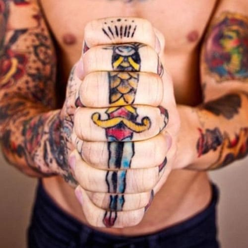 Cool Hand and Finger Tattoo
