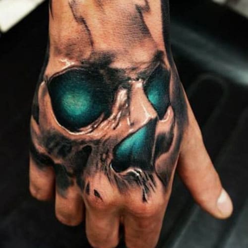 Best Hand Tattoos For Men - Skull