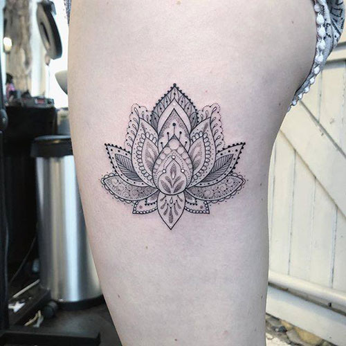 Small Thigh Tattoos For Women