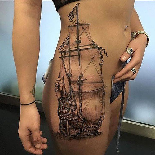 High Thigh Tattoos For Women