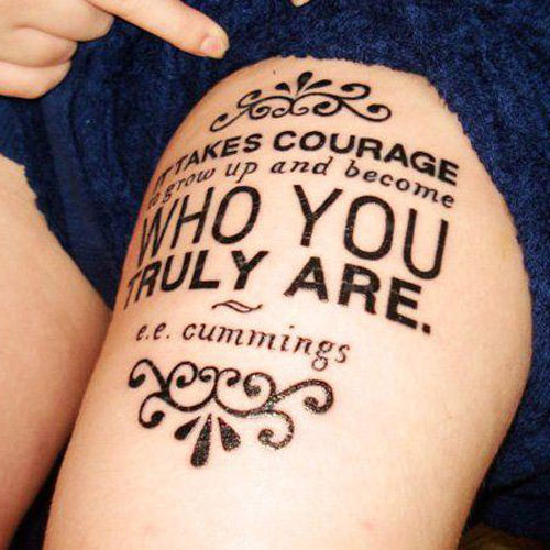 Classy Meaningful Thigh Tattoos For Girls