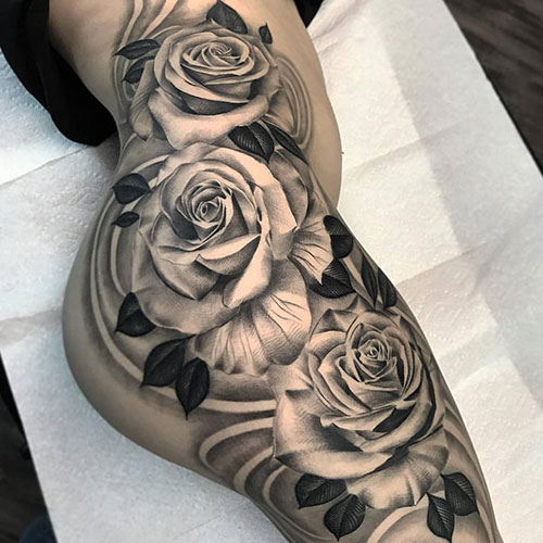 Badass Thigh Tattoos For Women