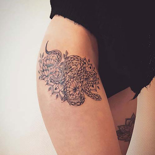 Female Upper Thigh Tattoo Ideas
