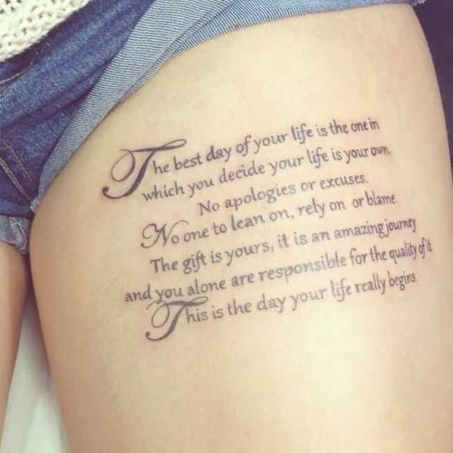 Meaningful Thigh Tattoos