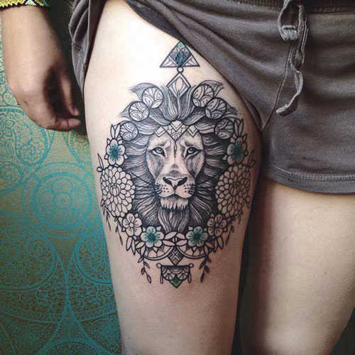 Sexy Front Thigh Tattoo Ideas