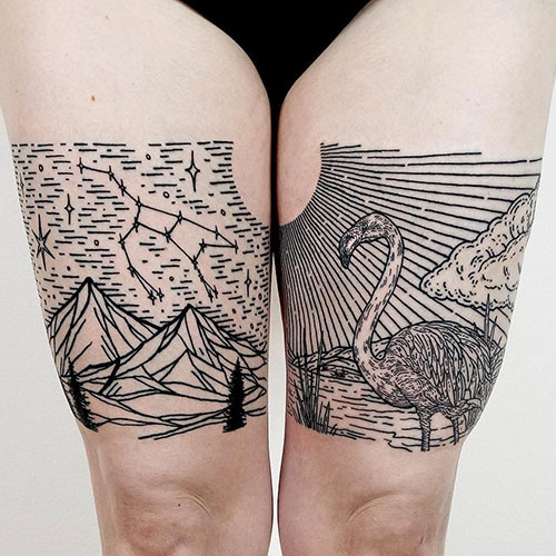 Inner Thigh Tattoo Ideas For Women