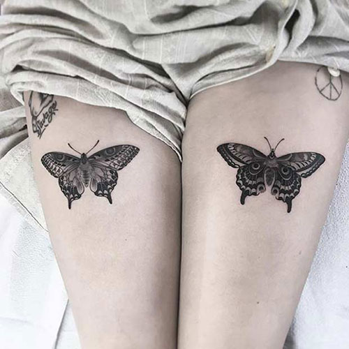 Matching Thigh Tattoos