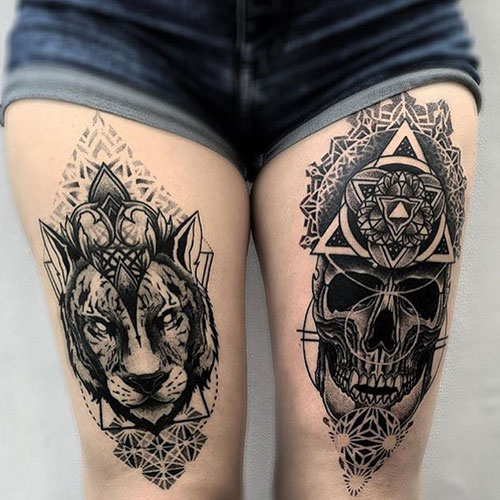 Awesome Thigh Tattoo Ideas For Women