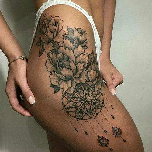 Beautiful Thigh Tattoos For Girls