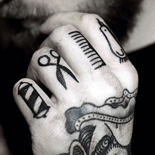 Male Finger Tattoos