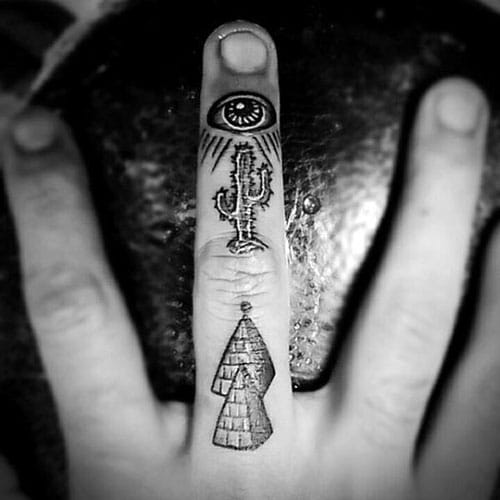 Cool Finger Tattos For Guys