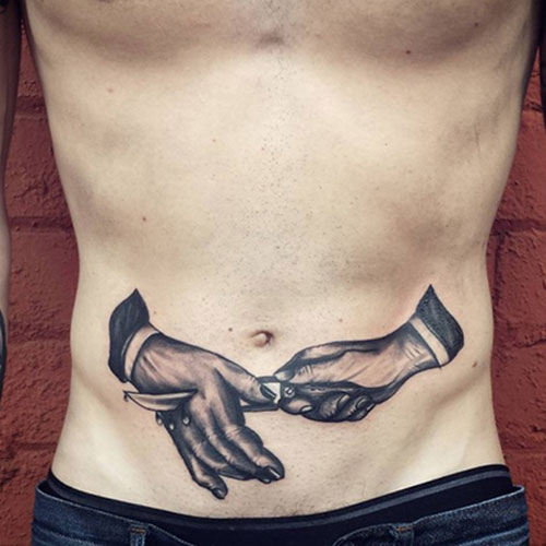 Cool Stomach Tattoos For Guys
