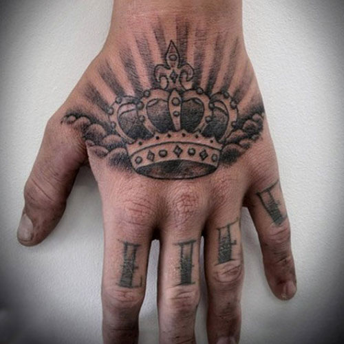 Crown Tattoo On Hand