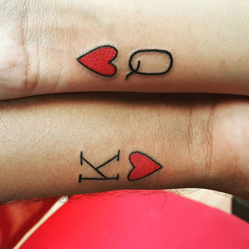 King and Queen of Hearts Tattoo