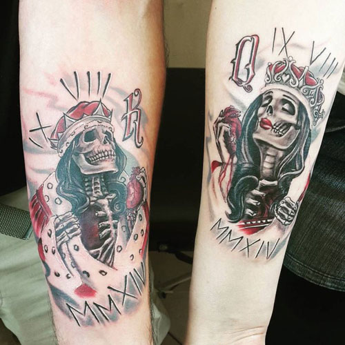 King and Queen Skull Tattoos