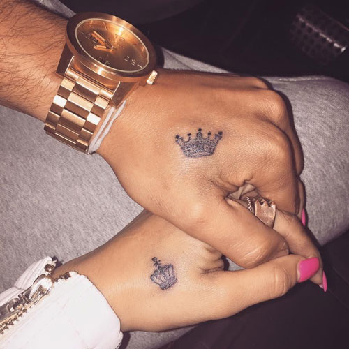 King and Queen Crown Tattoos