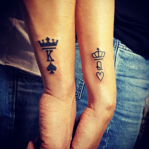 King and Queen Tattoos For Couples