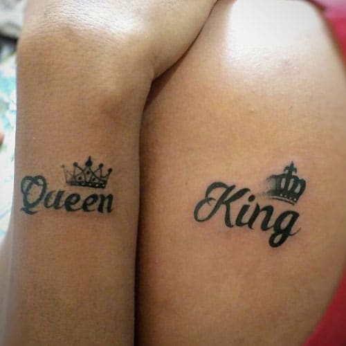 Queen King Couple Tattoos