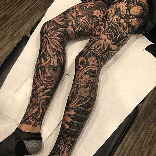 Full Leg Tattoo