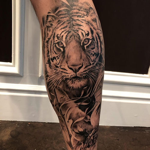 Awesome Back of Leg Tattoos