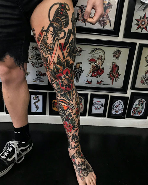 Cool Leg Sleeve Tattoo Ideas For Men