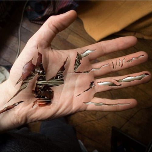 Biomechanical Hand Tattoo For Men