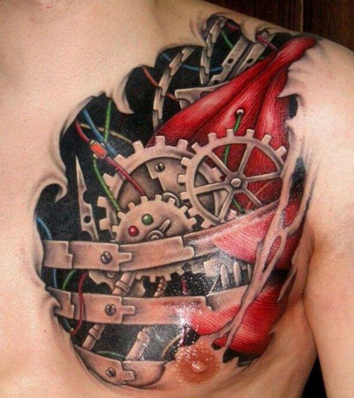 Gear Tattoo Design For Men