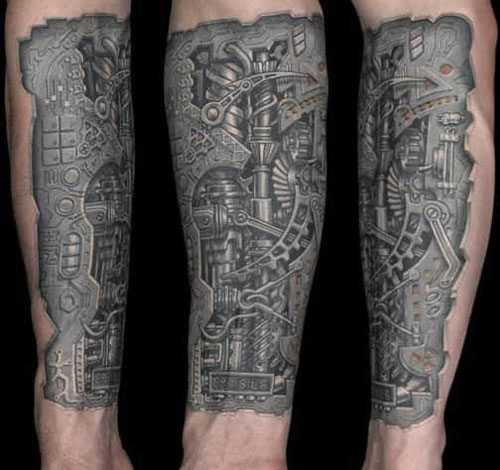 Mechanical Sleeve Tattoo