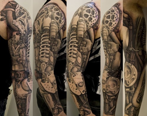 Full Sleeve Biomechanical Tattoo