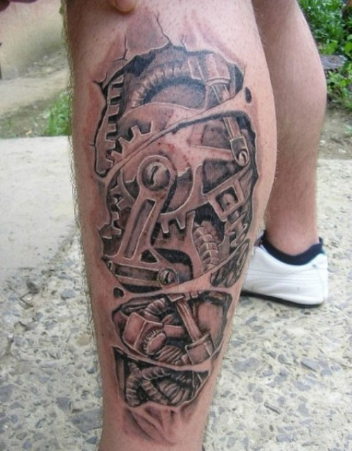 Robot Tattoo For Men