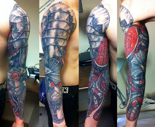 Biomechanical Arm Tattoo For Men