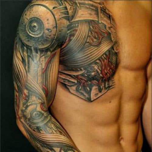 3D Chest Tattoo For Men