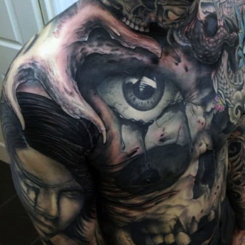 Skull Chest Tattoos For Men
