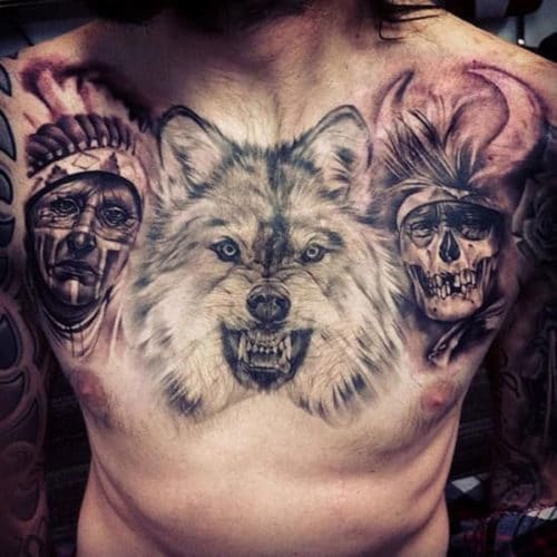 Awesome Male Chest Tattoo